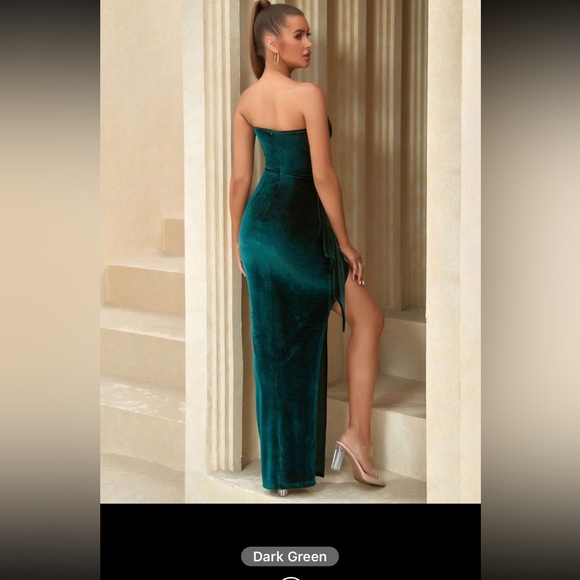 ADYCE Sequin Decor Seam Detail Split
Thigh Cocktail Party Bodycon Tube
Dress - Picture 2 of 3